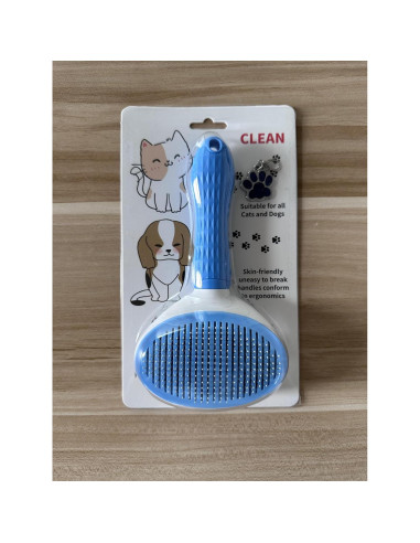 Cepillo Autolimpiante para Mascotas Loro Essentials - Azul