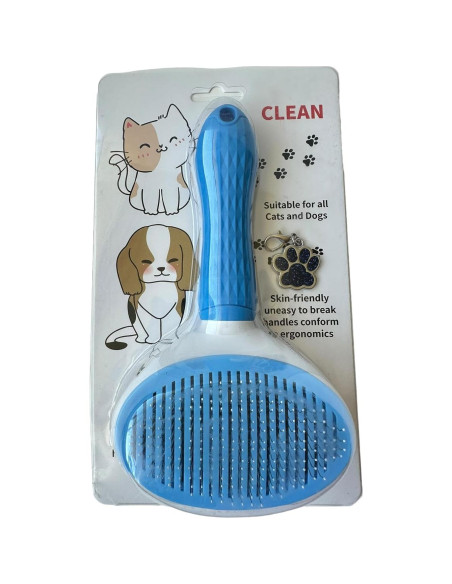 Cepillo Autolimpiante para Mascotas Loro Essentials - Azul