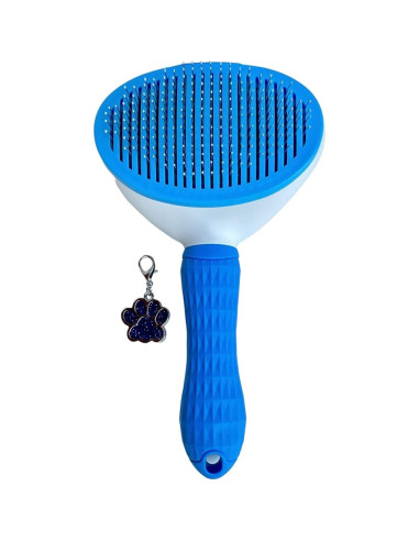 Cepillo Autolimpiante para Mascotas Loro Essentials - Azul