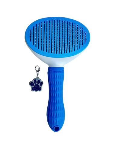 Cepillo Autolimpiante para Mascotas Loro Essentials - Azul