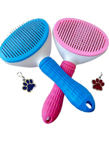 Cepillo Autolimpiante para Mascotas Loro Essentials - Azul