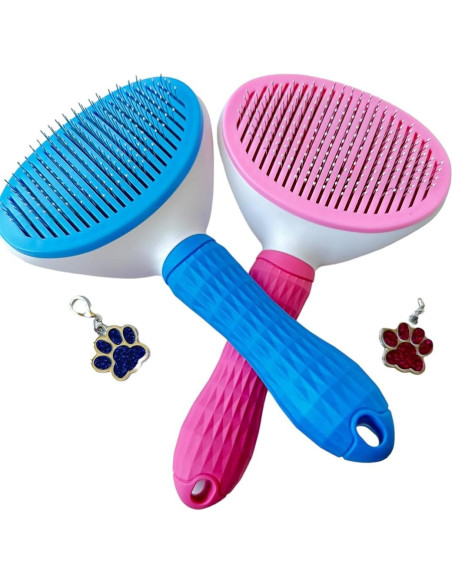 Cepillo Autolimpiante para Mascotas Loro Essentials - Azul