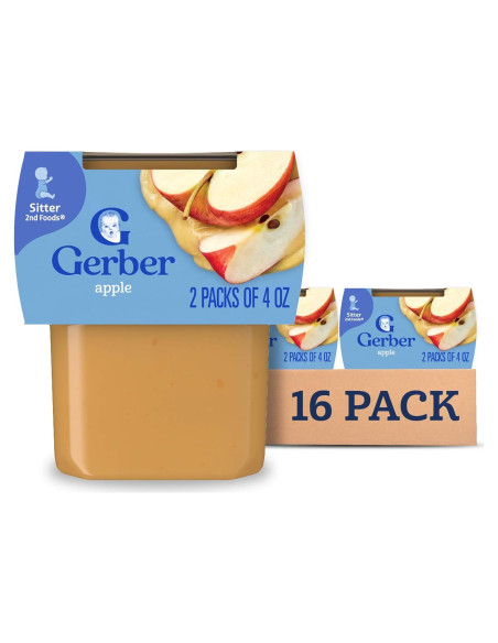 Gerber Comida para Bebés 2da Etapa Puré de Manzana 113g 2-Pack