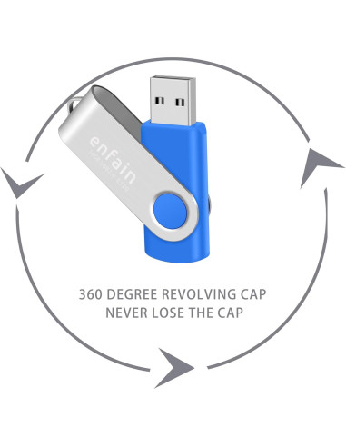 Unidad Flash USB 2.0 Enfain 1GB Paquete de 10 Colores Mixtos