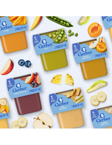 Gerber Comida para Bebés 2da Etapa Puré de Manzana 113g 2-Pack