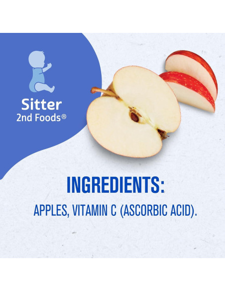 Gerber Comida para Bebés 2da Etapa Puré de Manzana 113g 2-Pack