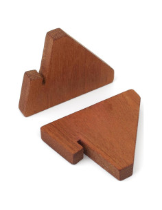 Soporte de Tarjeta de Lugar de Madera LIANHELILAI 6x7.6 cm