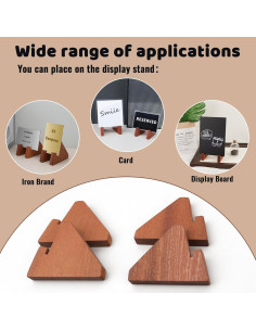 Soporte de Tarjeta de Lugar de Madera LIANHELILAI 6x7.6 cm 2