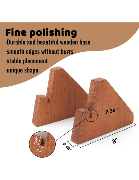 Soporte de Tarjeta de Lugar de Madera LIANHELILAI 6x7.6 cm