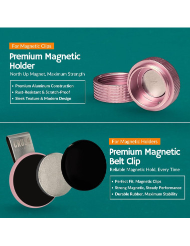 Soporte de Tiza Magnético Cru5h Billiards con Clip y Tapa