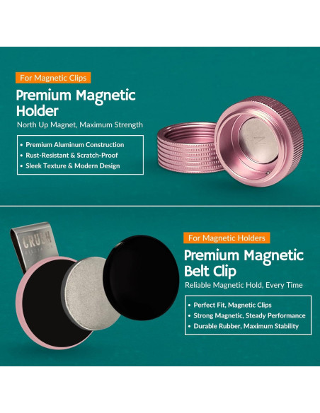 Soporte de Tiza Magnético Cru5h Billiards con Clip y Tapa