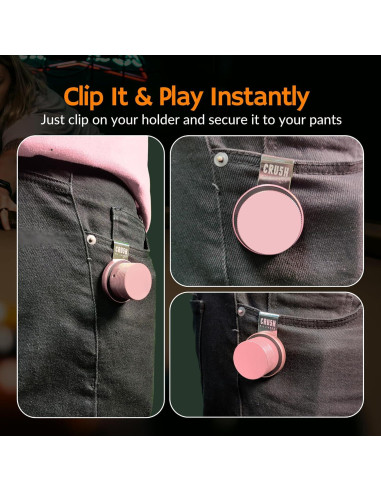 Soporte de Tiza Magnético Cru5h Billiards con Clip y Tapa