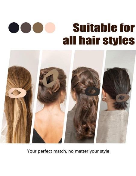 4 Clips de Pelo de Pico de Pato Treayes - Elegantes y Resistentes