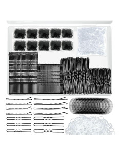 Kit de Pinzas para el Cabello YINGFENG Negras - 510 Piezas