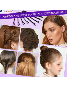 Kit de Pinzas para el Cabello YINGFENG Negras - 510 Piezas 2