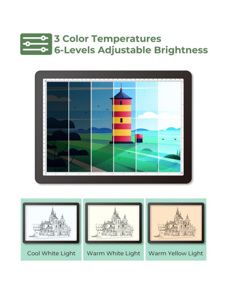 Caja de Luz A4 Bawaslom Recargable con Soporte Ajustable