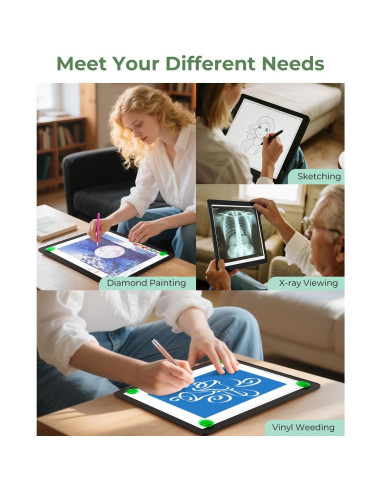 Caja de Luz A4 Bawaslom Recargable con Soporte Ajustable