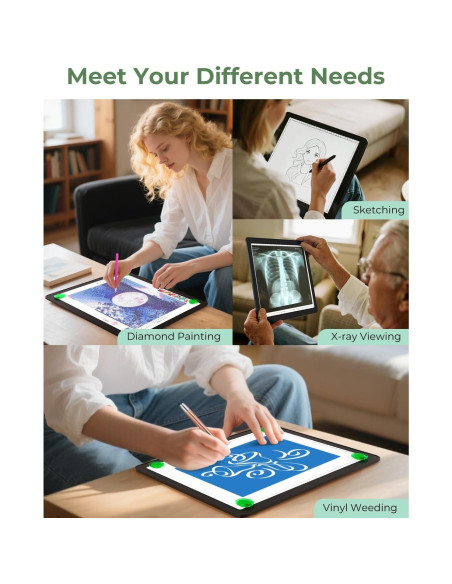 Caja de Luz A4 Bawaslom Recargable con Soporte Ajustable