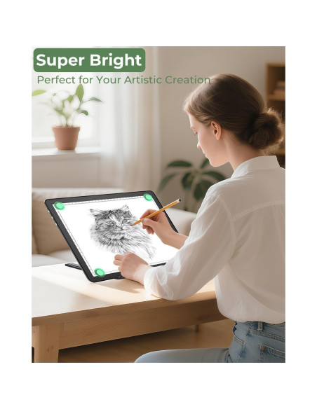 Caja de Luz A4 Bawaslom Recargable con Soporte Ajustable