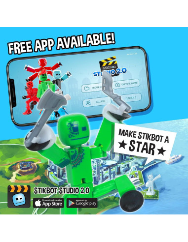 Paquete de Acción Zing StikBot Zingtannica - Figuras Stop Motion