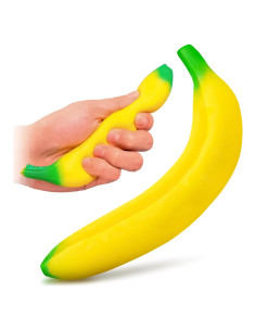 Juguete Squishy Plátano Falso Tesorrio 17x3.6 cm Alivio Estrés