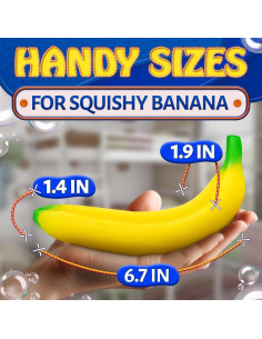 Juguete Squishy Plátano Falso Tesorrio 17x3.6 cm Alivio Estrés 2