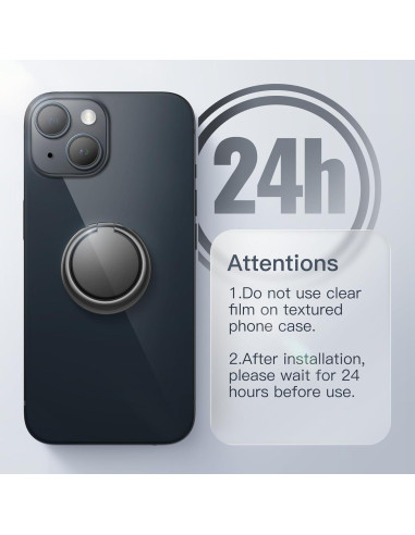 Soporte de dedo metálico JETech para teléfono - Negro