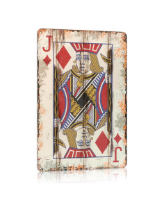 Cartel de Metal Vintage Poker Joker 30 x 20 CM Decoración Pared