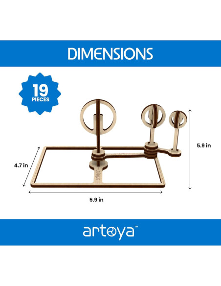 Kit de Sistema Solar Artoya Tellurion 11.7 cm para Proyectos STEM