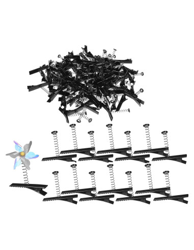 100 Clips de Cabello de Metal Hoceium con Resorte - Pato DIY