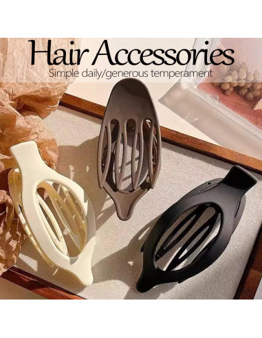 Pinzas Planas para Cabello Genérico - 3 Piezas, Diseño Antideslizante