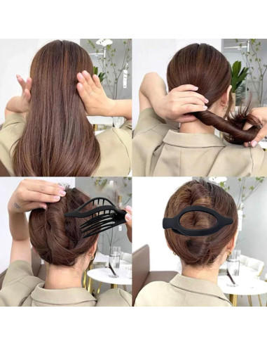 Pinzas Planas para Cabello Genérico - 3 Piezas, Diseño Antideslizante