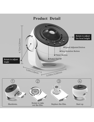 Proyector Planetario Luz Nocturna Shenzhen Bolong 360 13 Discos