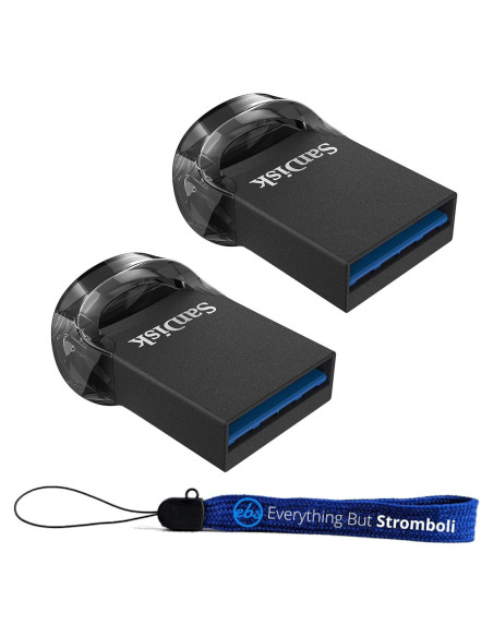 SanDisk Ultra Fit 128GB USB 3.1 Flash Drive - Paquete de 2