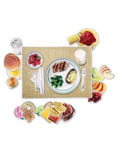 Conjunto de Alimentos Saludables Magnéticos Recursos de Aprendizaje 34 Piezas