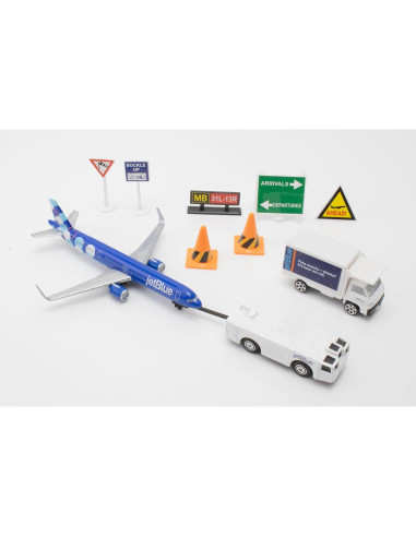 Juego de Aeropuerto Daron 12 Piezas A321 jetBlue para Niños 3+