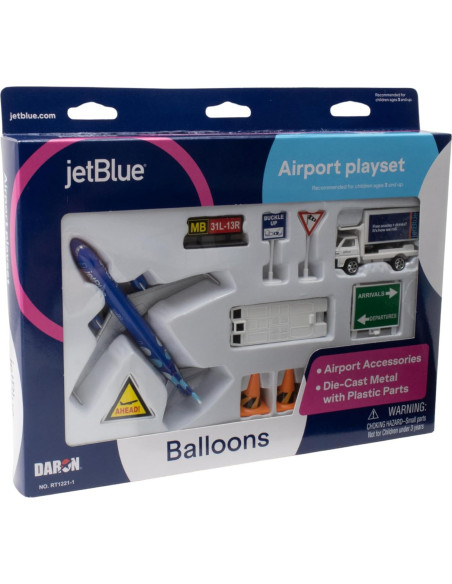 Juego de Aeropuerto Daron 12 Piezas A321 jetBlue para Niños 3+
