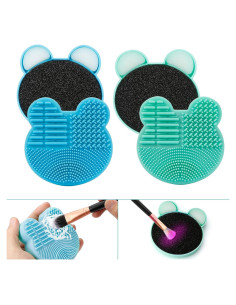 Almohadilla de Limpieza de Brochas TailaiMei 2 en 1 - Azul y Verde