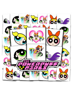 Paquete de 72 Tatuajes Temporales Powerpuff Girls 2x2 cm