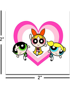 Paquete de 72 Tatuajes Temporales Powerpuff Girls 2x2 cm 2