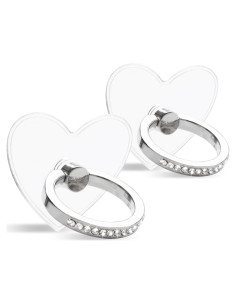 Soporte para anillo de teléfono Wansurs corazón 360 ajustable