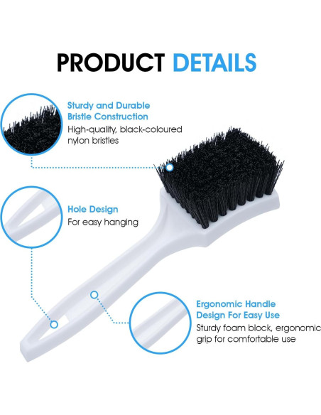 Cepillo de Limpieza Profunda Nanoskin 21.6 cm Nylon Negro