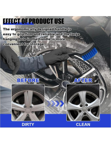 Cepillo de limpieza de alfombra SMILFUY 21x6.3 cm para auto