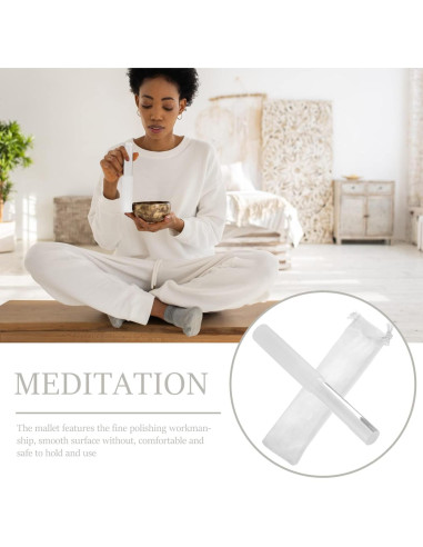 Mazo de Tazón Cantante Acrílico SUPVOX 19.5x2.5 cm Blanco