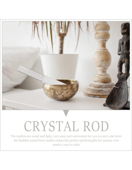 Mazo de Tazón Cantante Acrílico SUPVOX 19.5x2.5 cm Blanco