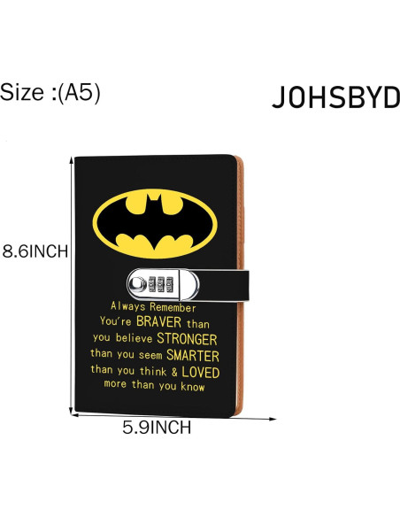 Cuaderno de Combinación de Cerradura JOHSBYD de Cuero 200 Páginas