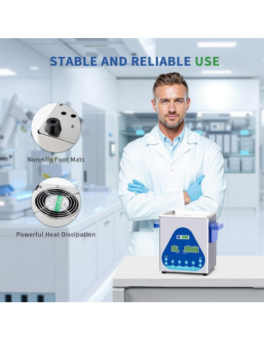 Limpiador Ultrasónico DK SONIC 2L 60W con Calentador y Temporizador