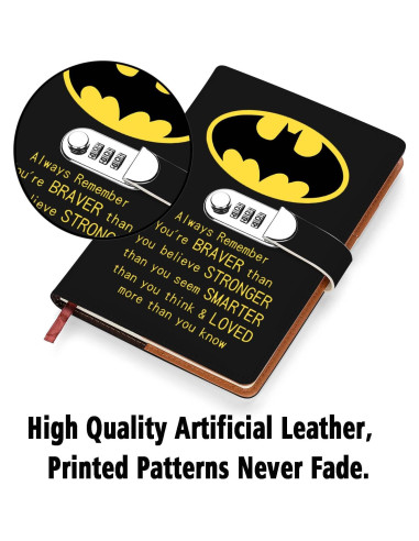 Cuaderno de Combinación de Cerradura JOHSBYD de Cuero 200 Páginas