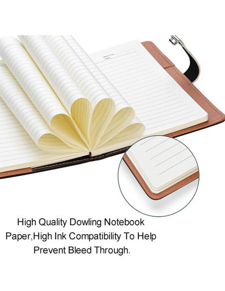 Cuaderno de Combinación de Cerradura JOHSBYD de Cuero 200 Páginas