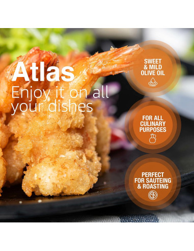 Aceite de Oliva Extra Virgen Orgánico Atlas 500 mL Prensado en Frío